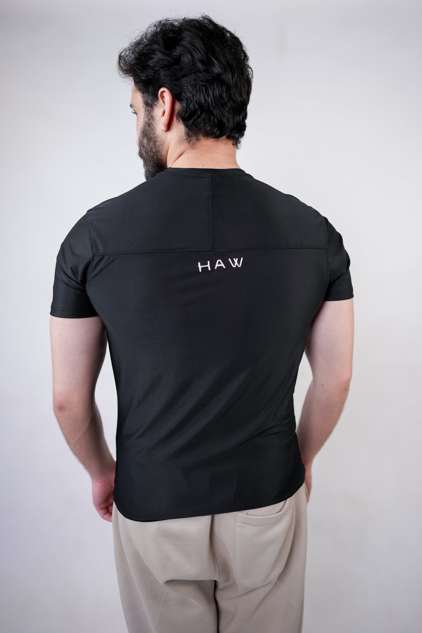Black Breathable Fitted Tee