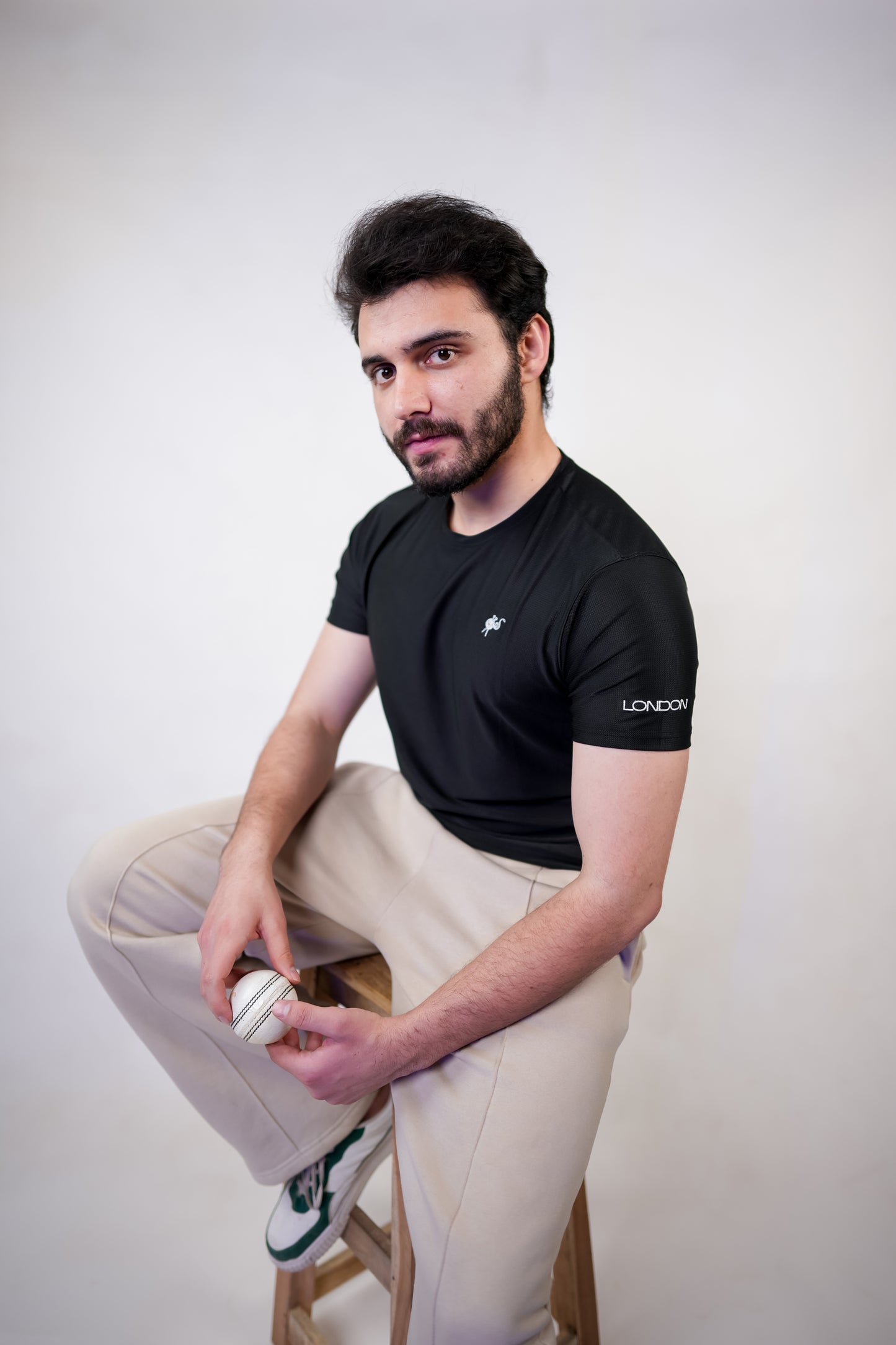 Black Breathable Fitted Tee