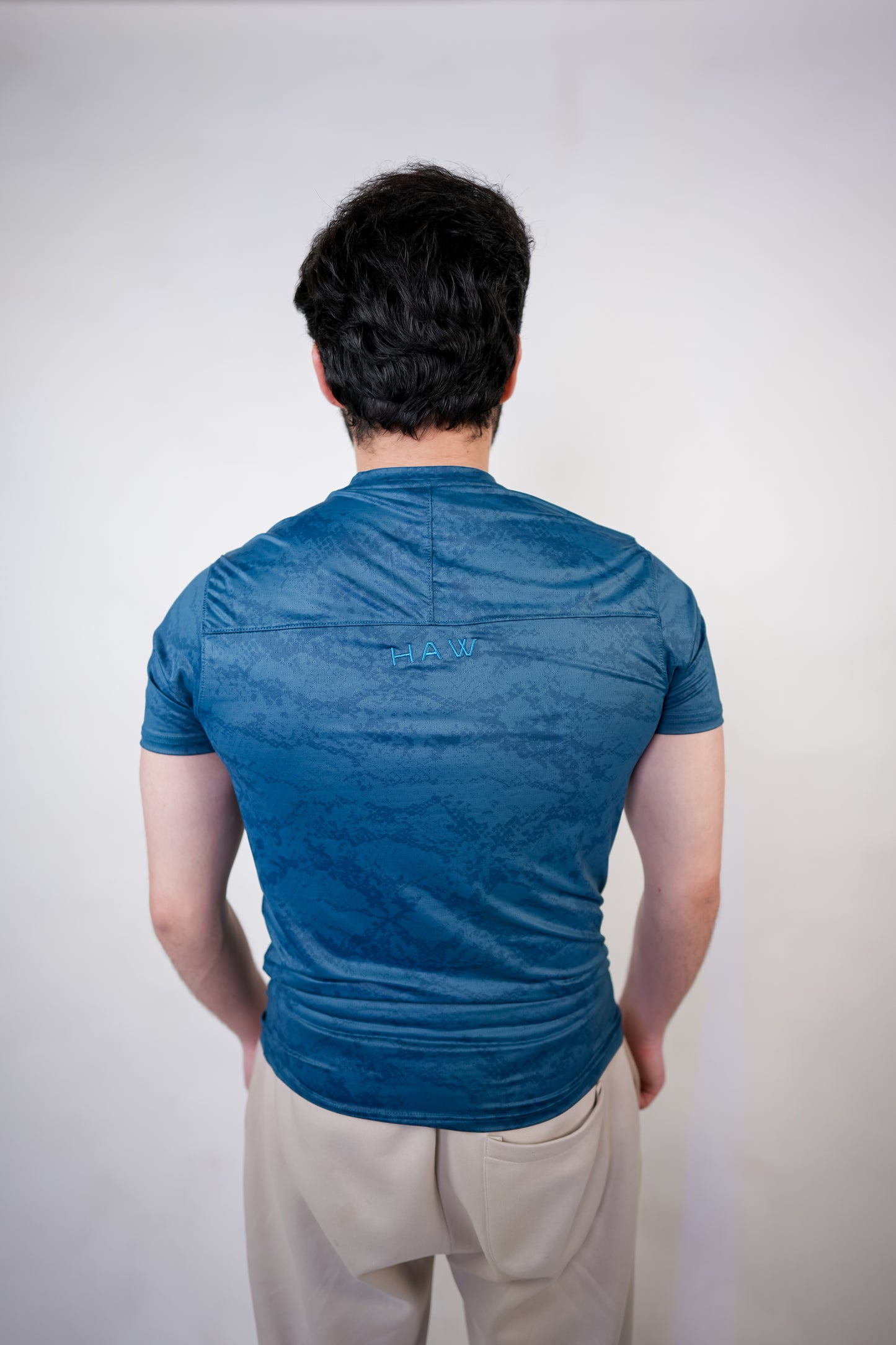 Blue Dry Fit Textured Tee